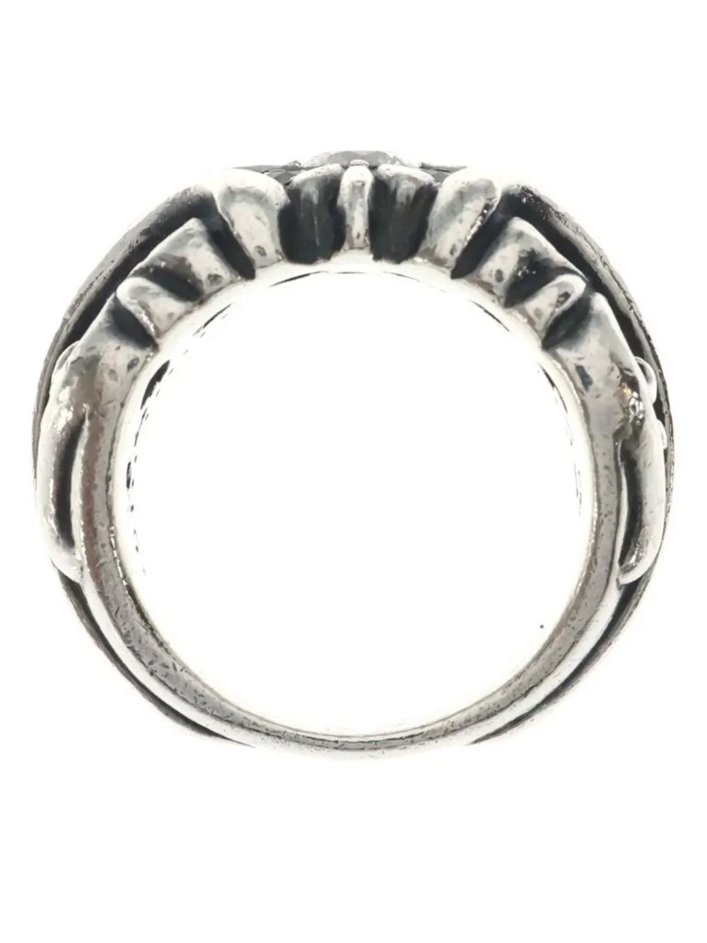 Chrome Hearts K&t KT Ring Silver Diamond